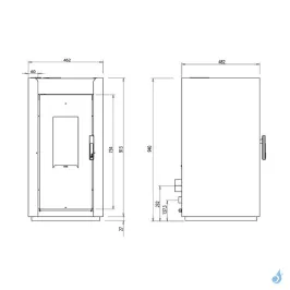 Poêle à granulés Royal Ilde Air 80 Puissance 8.2kW A+ 2