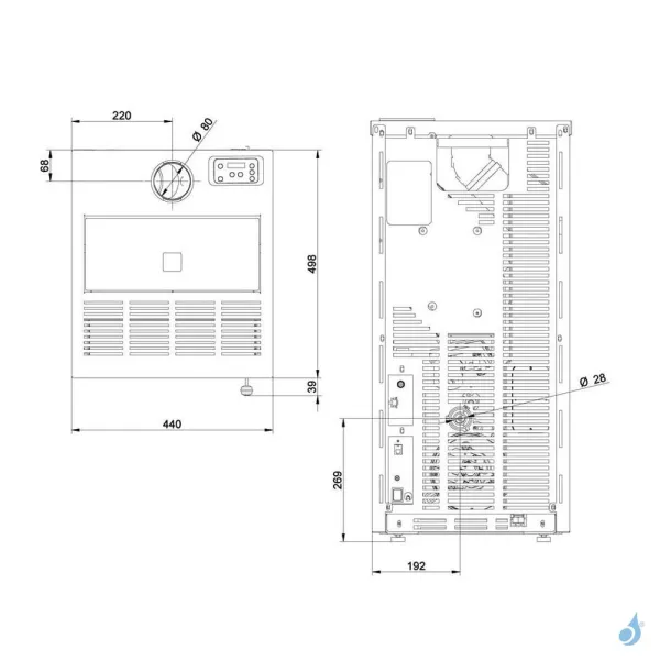 Poêle à granulés Royal Donna Air 80 US Puissance 8.2kW A+
