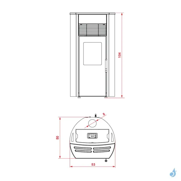 Poêle à granulés Royal Roberta Air 60 US Puissance 6kW A+