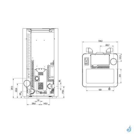 Poêle à granulés canalisable Royal Àlida Air 120 Puissance 11.9kW A+