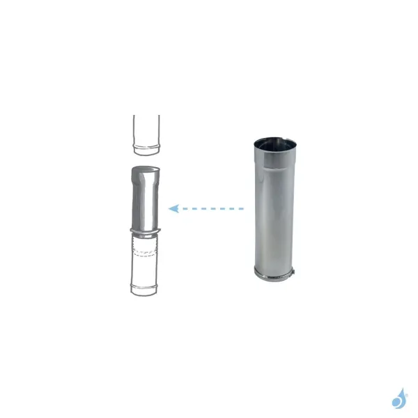 Tuyau coulissant TEN Inox 304 Longueur 0.50 ml