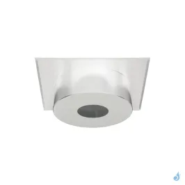 Plaque de finition plafond carrée blanche Poujoulat Ø180 à Ø230 Domestique Ø130 à Ø180 Raccordement