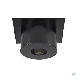 Plaque de finition plafond carrée noire Poujoulat Ø180 à Ø230 Domestique Ø150 Raccordement