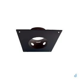 Plaque de propreté carrée noire 30x30 cm - Ø80 à Ø200 mm