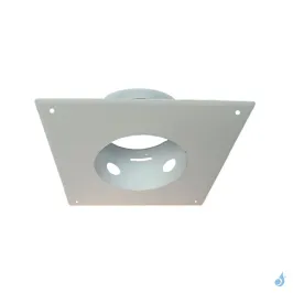 Plaque de propreté carrée blanche 40x40 cm - Ø80 à Ø200 mm