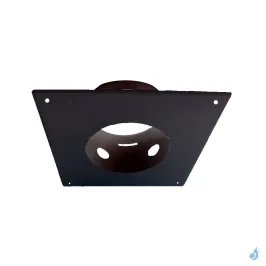 Plaque de propreté carrée noire 40x40 cm - Ø80 à Ø200 mm