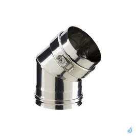 Coude à secteur 45° Poujoulat Inox 316 Ø100/130/150 mm
