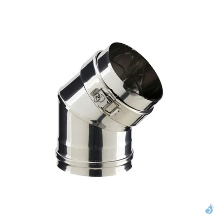 Coude à secteur 45° Poujoulat Inox 316 Ø100/130/150 mm