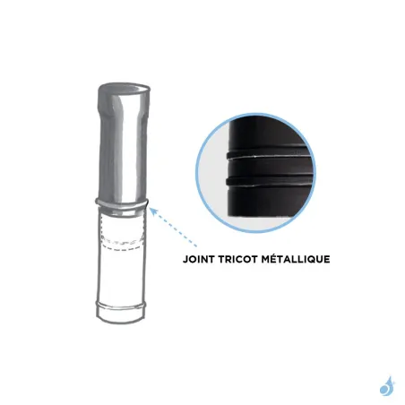 Tuyau coulissant ÉMAIL 1.2mm Ø130 à Ø200 mm Longueur 0.50 ml