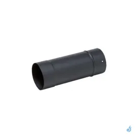 Tuyau rigide TEN ÉMAIL 0.6mm Noir Mat Ø125 ou Ø150 mm Longueur 0.33 ml