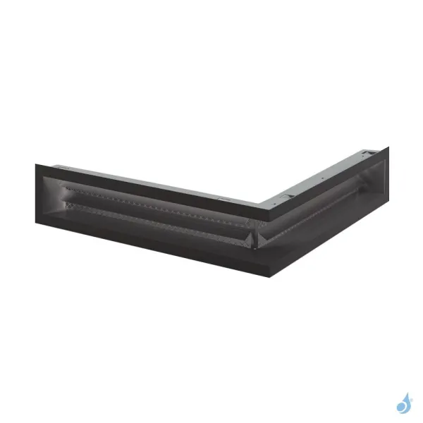 Grille d'angle coffrage à lamelles KEMP Soho Raccourcie Blanc ou Noir 500 x 500 mm