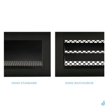 Grille d'angle coffrage à lamelles KEMP Soho Raccourcie Blanc ou Noir 500 x 500 mm