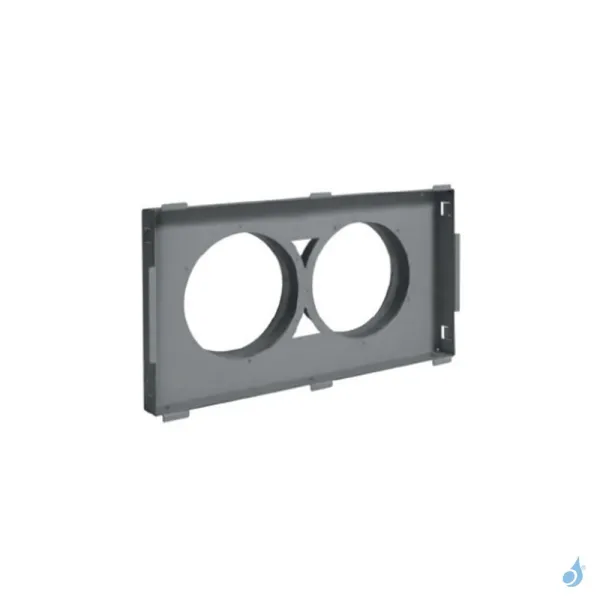 Grille de coffrage avec boîtier double buse Ø125 ou Ø150 mm KEMP AIR 02 Blanc ou Noir 440 x 250 mm