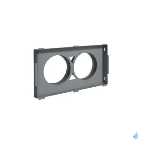 Grille de coffrage avec boîtier double buse Ø125 ou Ø150 mm KEMP AIR 02 Blanc ou Noir 440 x 250 mm