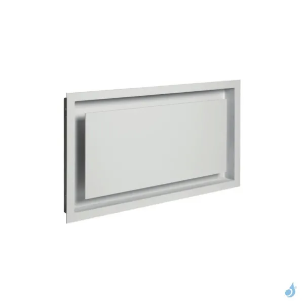 Grille de coffrage avec boîtier double buse Ø125 ou Ø150 mm KEMP AIR 02 Blanc ou Noir 440 x 250 mm