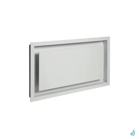 Grille de coffrage avec boîtier double buse Ø125 ou Ø150 mm KEMP AIR 02 Blanc ou Noir 440 x 250 mm