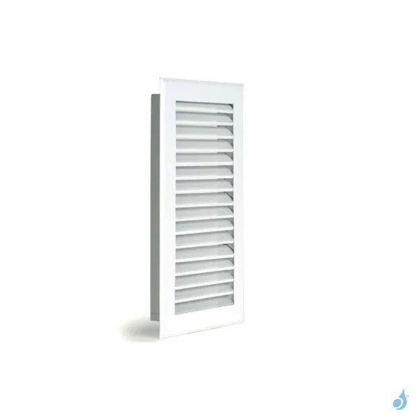 Grille verticale à lamelles KEMP Blanc ou Noir 335 x 185 mm