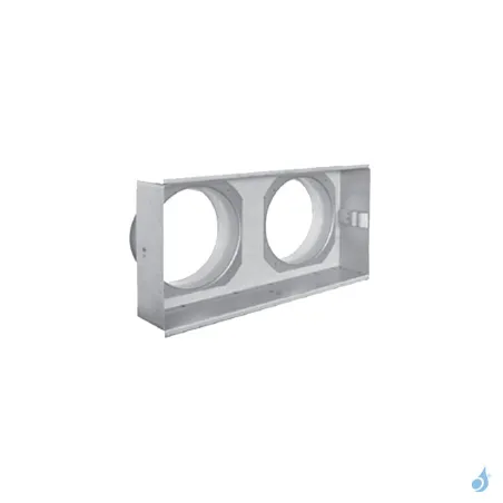 Boîtier de raccordement Ø125 ou Ø150 sur grille à lamelles KEMP 350 x 200 mm