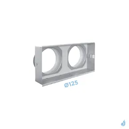 Boîtier de raccordement Ø125 ou Ø150 sur grille à lamelles KEMP 350 x 200 mm 2