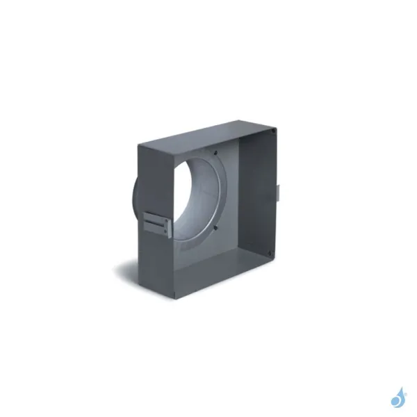 Boitier de raccordement simple Ø100 ou Ø125 pour grille d'aération carrée blanche