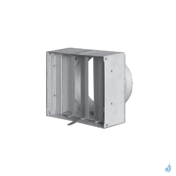 Boitier de raccordement obturable KEMP Ø80 à Ø150 pour grille d'aération carrée