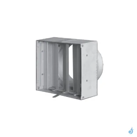 Boitier de raccordement obturable KEMP Ø80 à Ø150 pour grille d'aération carrée