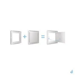 Trappe d'accès au coffrage 350 x 350 mm avec passage d'air livrée avec précadre 2