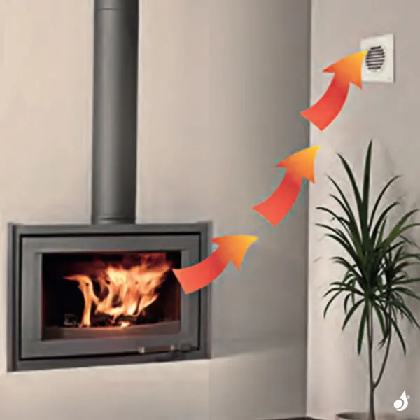 Ventilateur passe cloison 200 x 200 mm débit 120m3 /h