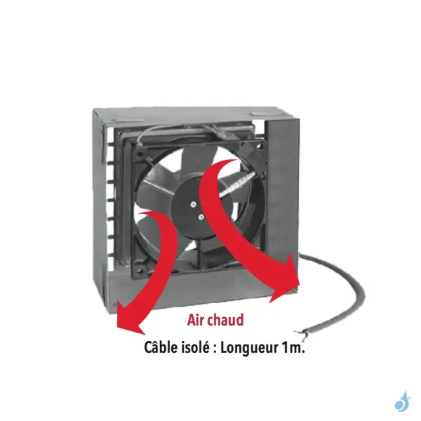 Ventilateur de hotte Pulso K 165 x 165 mm débit 160 m3/h