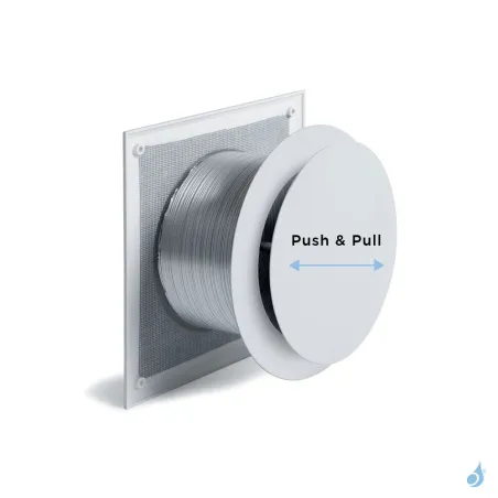 Kit prise d'air frais indirecte KEMP Push & Pull Ø100 ou Ø125 Noir ou Blanc pour poêle à bois & granulés