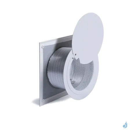 Kit prise d'air frais indirecte KEMP Ø100 à Ø160 Noir, Blanc, Inox pour poêle à bois