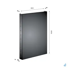 Protection murale KEMP Panisol Noir Sablé pour poêle à bois ou granulés 2