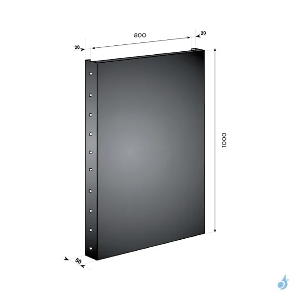 Protection murale KEMP Panisol Noir Sablé pour poêles à bois ou granulés