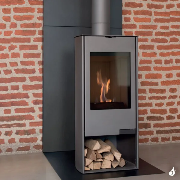 Protection murale KEMP Panisol Noir Sablé pour poêles à bois ou granulés