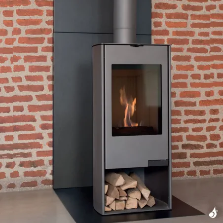 Protection murale KEMP Panisol Noir Sablé pour poêles à bois ou granulés