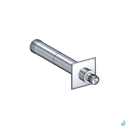 Terminal horizontal réglable PGI Poujoulat STHR Inox ou Noir Ø80/130 et Ø100/150