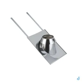 Solin pour toiture ardoise pente 30 à 45° Poujoulat SIA 45 Inox ou Noir Ø80/130 ou Ø100/150