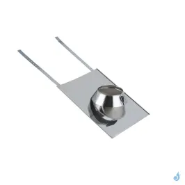 Solin pour toiture ardoise pente 15 à 30° Poujoulat SIA 30 Inox ou Noir Ø80/130 ou Ø100/150