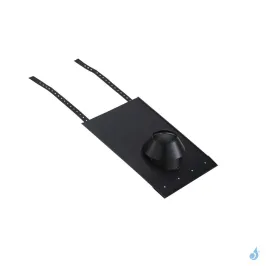 Solin pour toiture ardoise pente 15 à 30° Poujoulat SIA 30 Inox ou Noir Ø80/130 ou Ø100/150 2