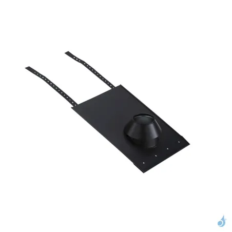 Solin pour toiture ardoise pente 15 à 30° Poujoulat SIA 30 Inox ou Noir Ø80/130 ou Ø100/150