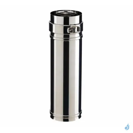 Tuyau Droit PGI Poujoulat Réglable de 0.39 à 0.56 ml Ø80/130 ou Ø100/150