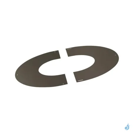 Plaque de propreté PPS pour pente de 0° à 10° PGI Poujoulat Ø80/130 ou Ø100/150