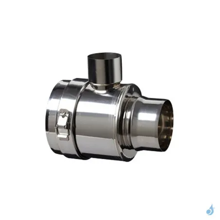 Élément droit prise d'air Horizontal PGI Poujoulat Ø80/130 ou Ø100/150