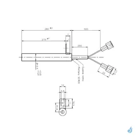 Bougie d'allumage avec bride 470W Ø12.5mm Longueur 280mm Ref 14701035 2