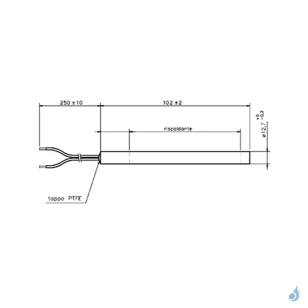 Bougie d'allumage sans raccord 300W Ø12.7mm Longueur 101mm Ref 14701039