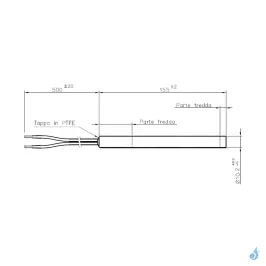 Bougie d'allumage sans raccord 300W Ø10.2mm Longueur 155mm Ref 14701017 2