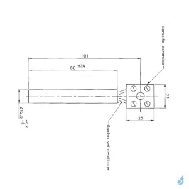 Bougie d'allumage sans raccord 250W Ø12.5mm Longueur 80mm Ref 14701040 2