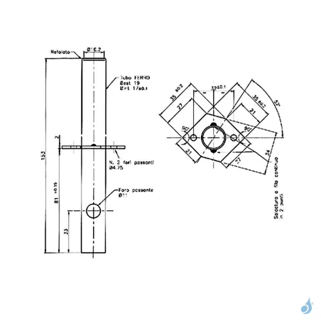 Kit bougie d'allumage avec porte résistance 230W Ø9.52mm Longueur 150mm Ref 14701043