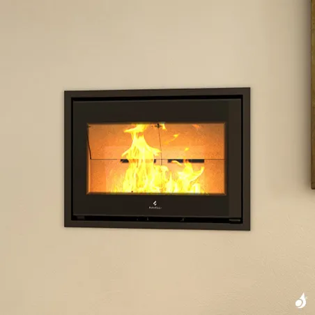 Cheminée à bois Ravelli Ermes Puissance 9kW Sortie Fumée Supérieure