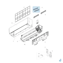 Lot de 2 Filtres Électrostatique/Désodorisant pour climatisation Atlantic Fujitsu Réf. 898387 2